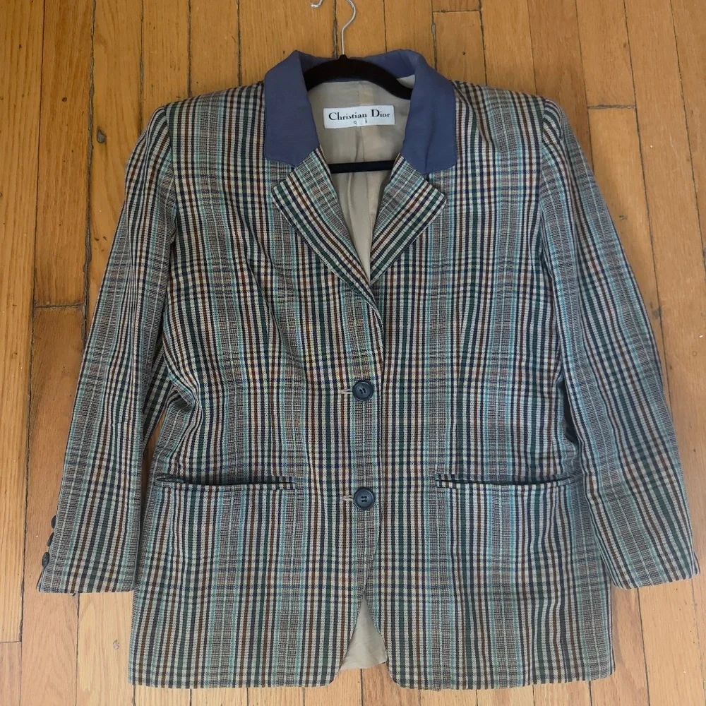 Plaid Vintage Christian Dior Sports Blazer from Japan *Barely Worn Size Medium